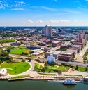 aerial view of downtown montgomery alabama