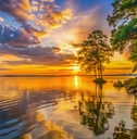 sunset at lake eufaula
