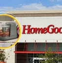 HomeGoods store exterior and featured item