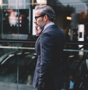 A business man talking