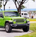 Lime green Jeep Wrangler 