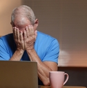 senior man feeling stressed