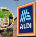 aldi store exterior and featured item