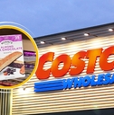 Costco store exterior logo and featured item