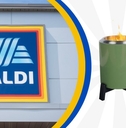 Aldi store logo and featured item