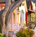 colorful houses in california