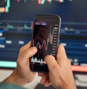 broker analyzing financial crypto stock trade market