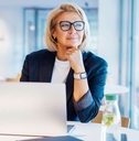 female entrepreneur working remotely