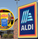 aldi store exterior and featured item