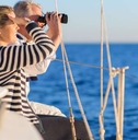 happy mature couple on vacation