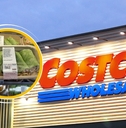 Costco store exterior logo and featured item