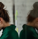Woman stressed at job