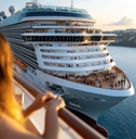 a large cruise ship arrive