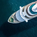 aerial view beautiful large cruise ship