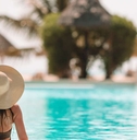 pool in a luxury hotel resort