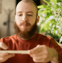 Man taking a picture on his phone