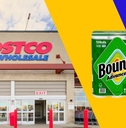 Costco store with Bounty paper towels