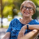 beautiful senior woman outdoors
