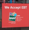 SNAP and EBT Accepted here sign