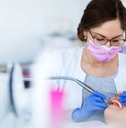 dentist and patient in dentist office