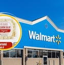 Walmart store with macaroni salad collage