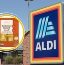aldi store exterior logo and featured item