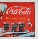 Coca Cola pinup vintage plate advertisement sign logo