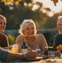 group of retirees enjoying a hobby