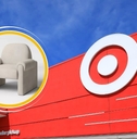 Target storefront with chair collage