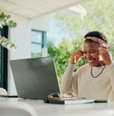 Woman working from home