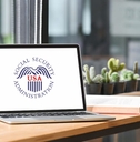 laptop with social security administration logo