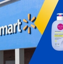 Walmart storefront with lotion collage 