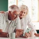 old couple in kitchen