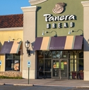 General view of the Panera Bread sign under blue skies
