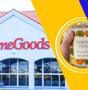 Homegoods store and pumpkin candle product