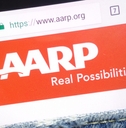 American Association of Retired Persons website displayed