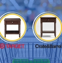 Two nightstands from Target and Crate &amp; Barrel
