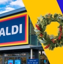 Aldi store exterior and featured item