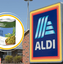 Aldi store and product collage