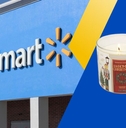 Walmart storefront with candle
