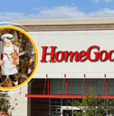 HomeGoods store and Santa Claus decor 