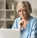 elderly woman on laptop