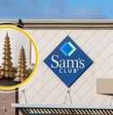 Sam&#x27;s Club store with resin Christmas trees