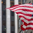 american flag flying at trump tower