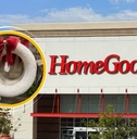 homegood storefront and holiday wreath