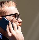 Man talking on mobile phone