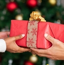 Exchanging Christmas gift