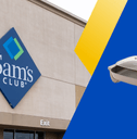 Collage of Sam&#x27;s Club front store and an electric pan product