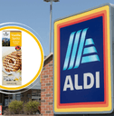Collage Aldi store and German cookie