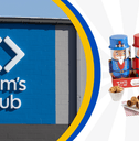 Sam's Club store and nutcracker wafer cone product collage 